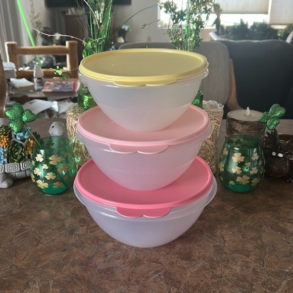 Tupperware Other - Tupperware Wonderlier plastic bowl set of 3